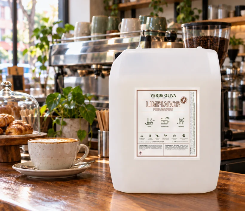 Garrafón de Limpiador para Madera Verde Oliva