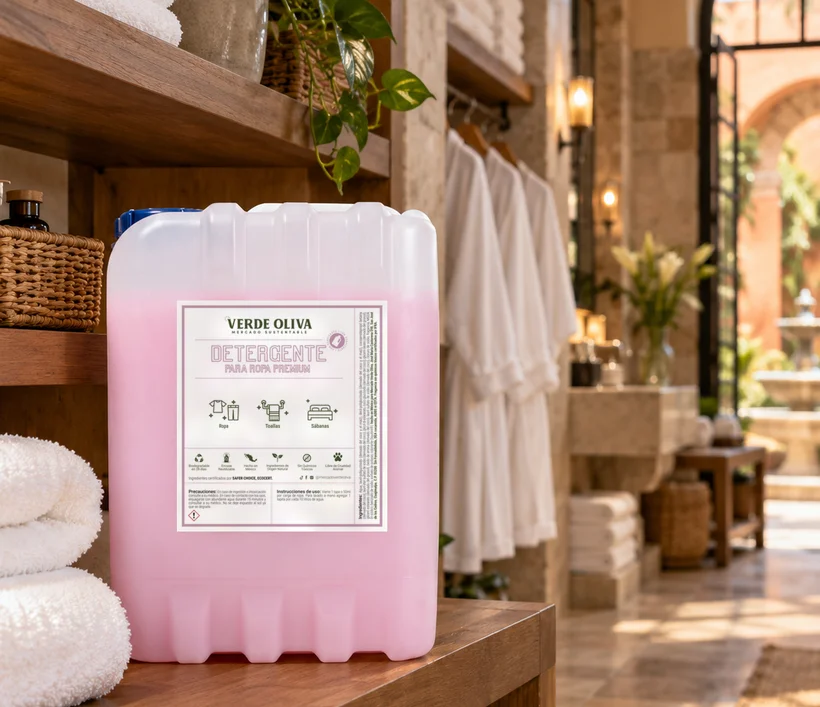 Garrafón de Detergente Premium con Suavizante Verde Oliva