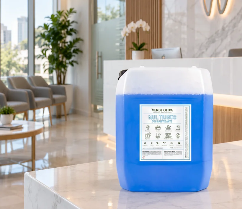Garrafón de Multiusos con Sanitizante Verde Oliva